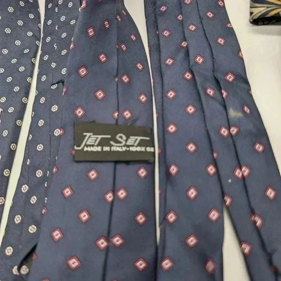 4 Blue Vintage Ties Young Man's Fancy, Policy, Jet Set Italy - Picture 4 of 5